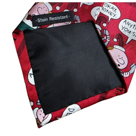 VTG John Ashford Silk Christmas Neck Tie Three Wives Men Cartoon Holiday Party - Picture 5 of 7